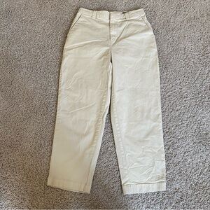 GAP Mid-Rise Straight Up Prep Structured Utility Minimal Khaki Straight Leg Pant